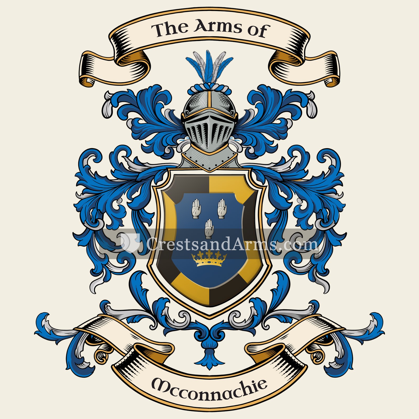 The Mcconnachie coat of arms, drawn from the recorded blazon