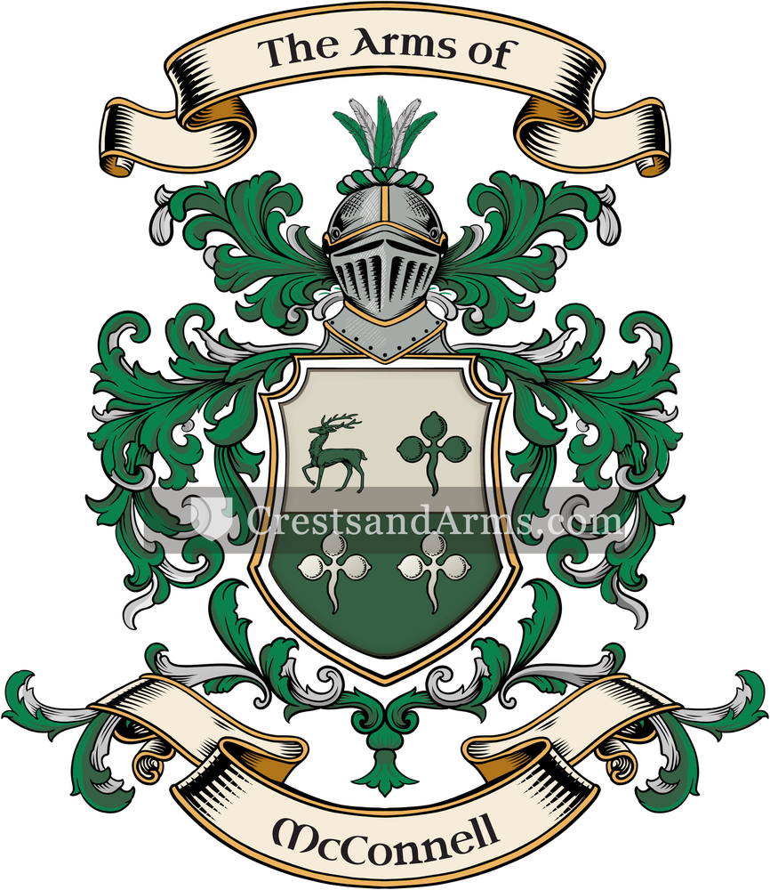 The McConnell coat of arms, drawn from the recorded blazon
