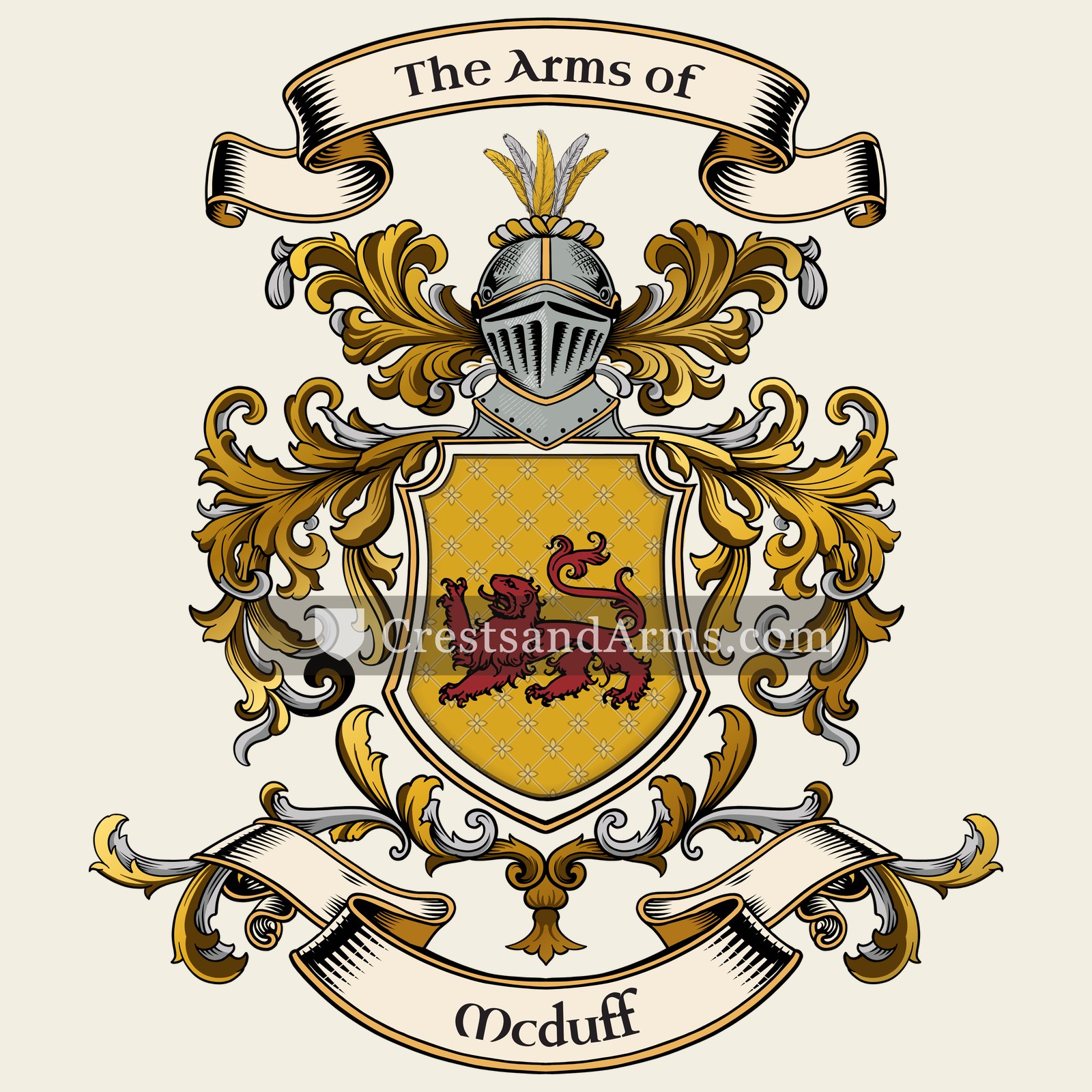 The Mcduff coat of arms, drawn from the recorded blazon
