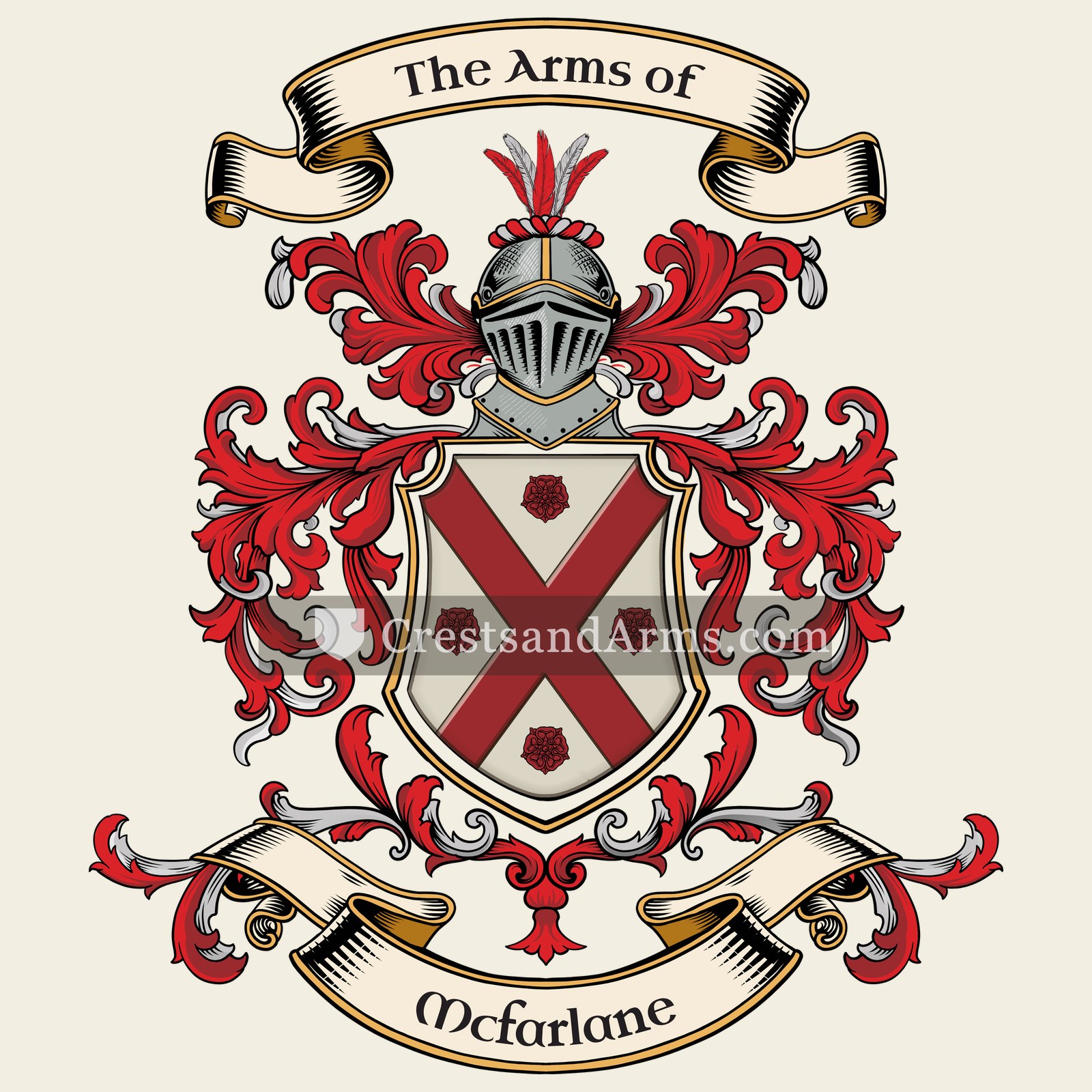 The Mcfarlane coat of arms, drawn from the recorded blazon