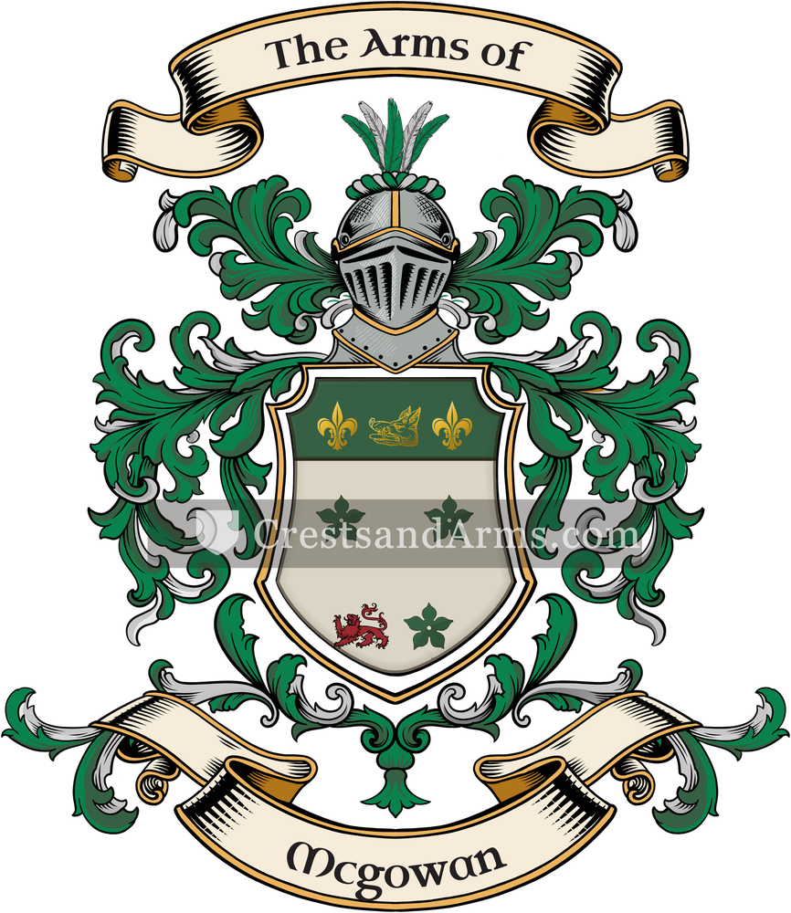 The Mcgowan coat of arms, drawn from the recorded blazon