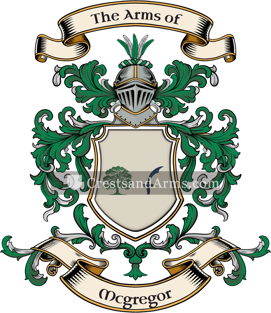 The Mcgregor coat of arms, drawn from the recorded blazon