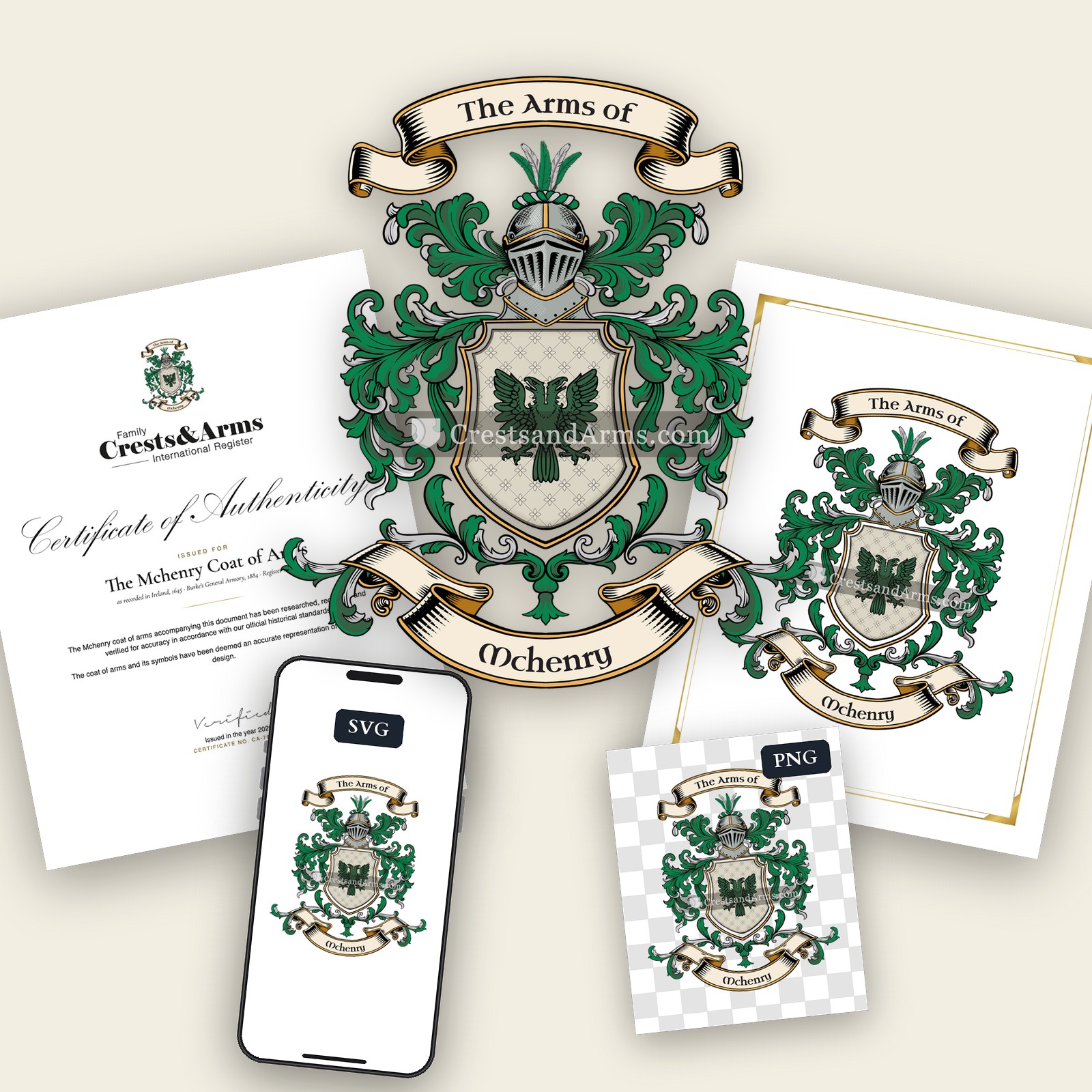 The Mchenry arms on the coat of arms — digital pack