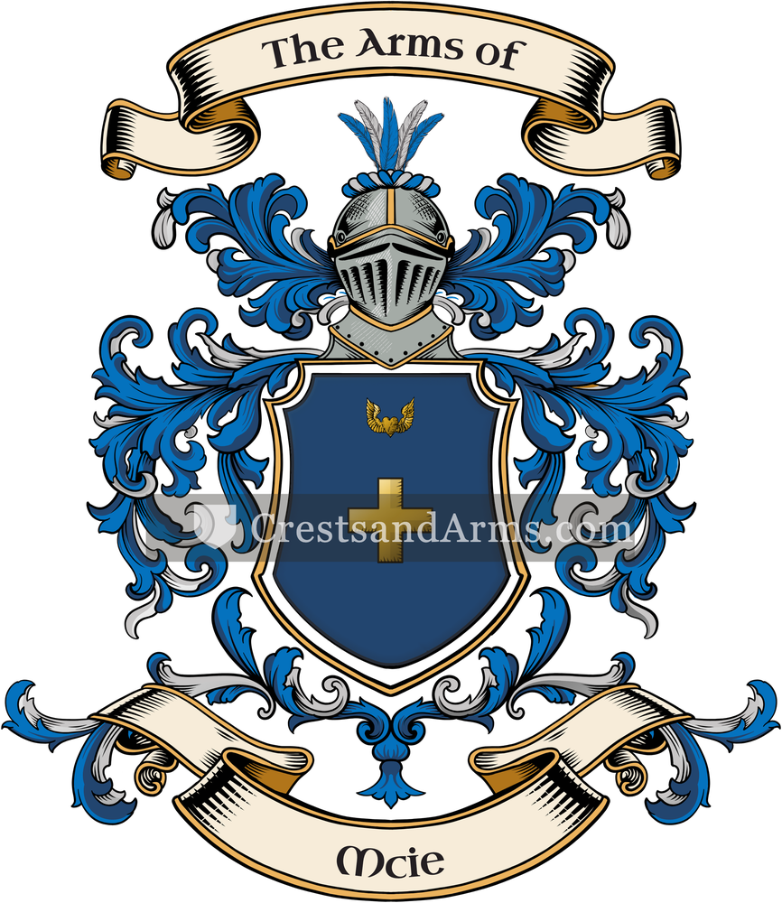 The Mcie coat of arms, drawn from the recorded blazon