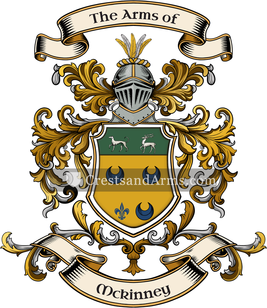 The Mckinney coat of arms, drawn from the recorded blazon