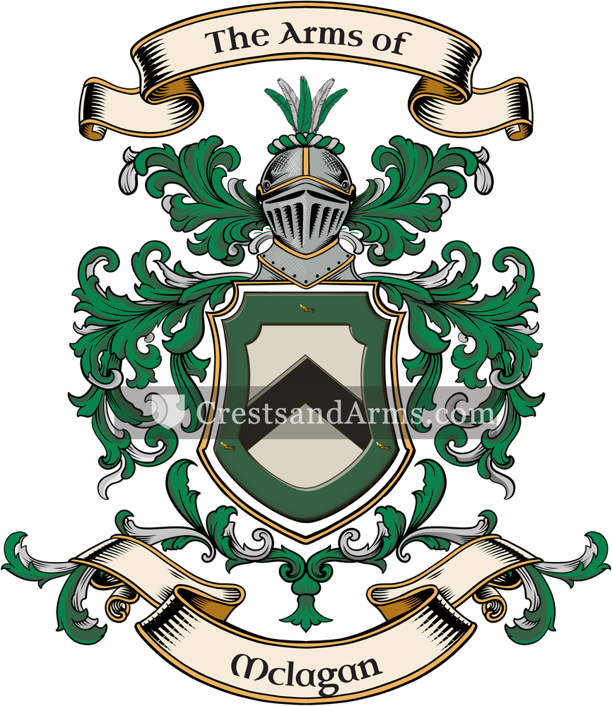 The Mclagan coat of arms, drawn from the recorded blazon