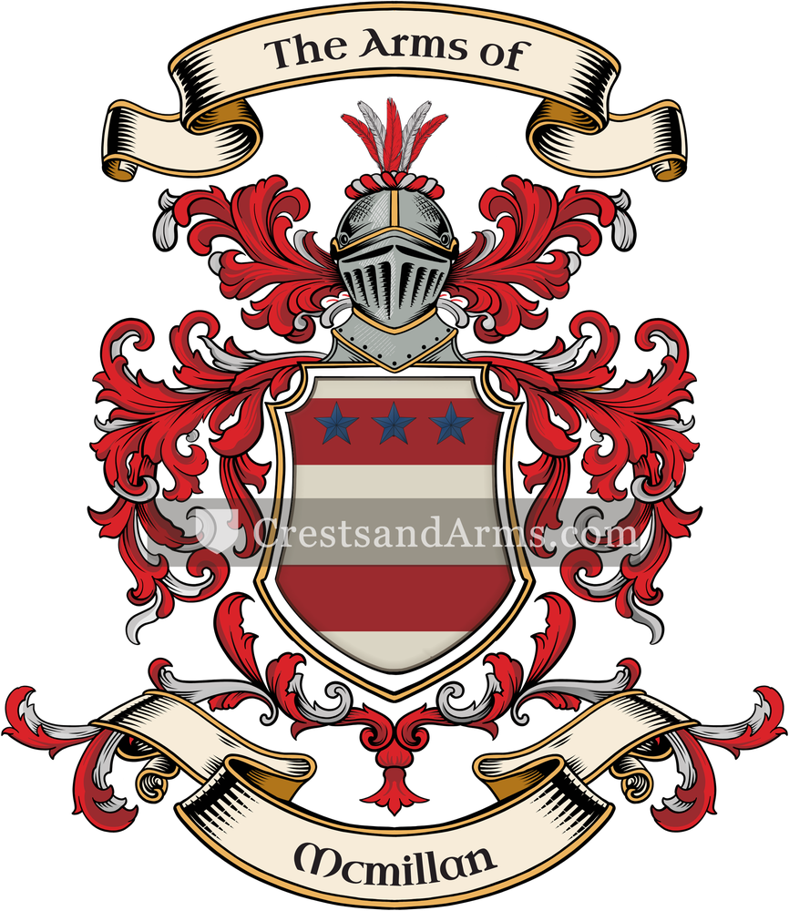 The Mcmillan coat of arms, drawn from the recorded blazon