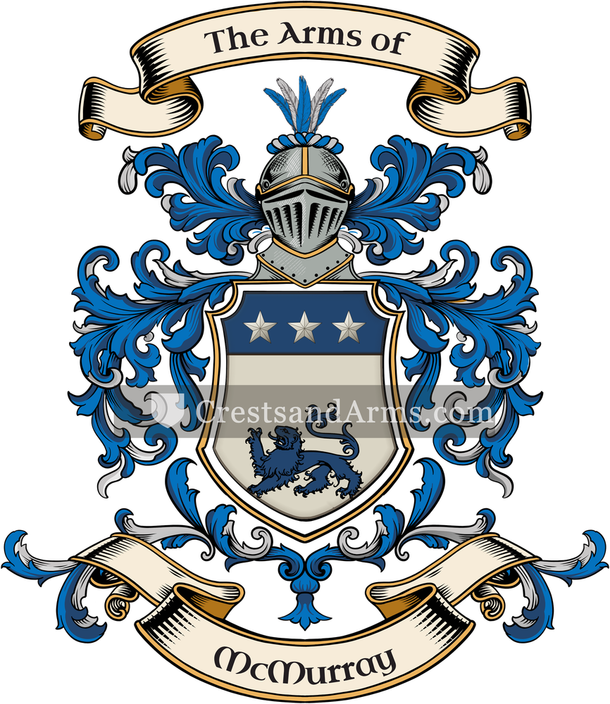 The McMurray coat of arms, drawn from the recorded blazon