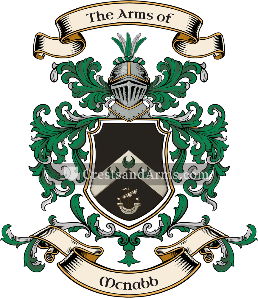 The Mcnabb coat of arms, drawn from the recorded blazon