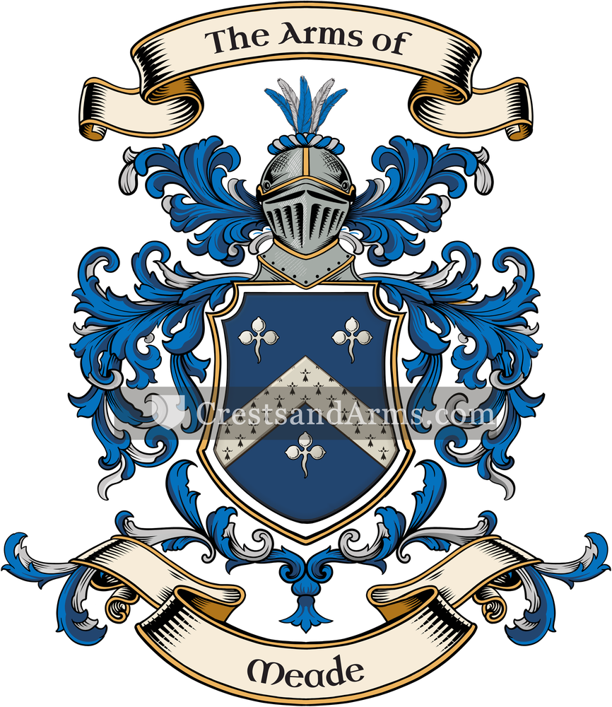 The Meade coat of arms, drawn from the recorded blazon