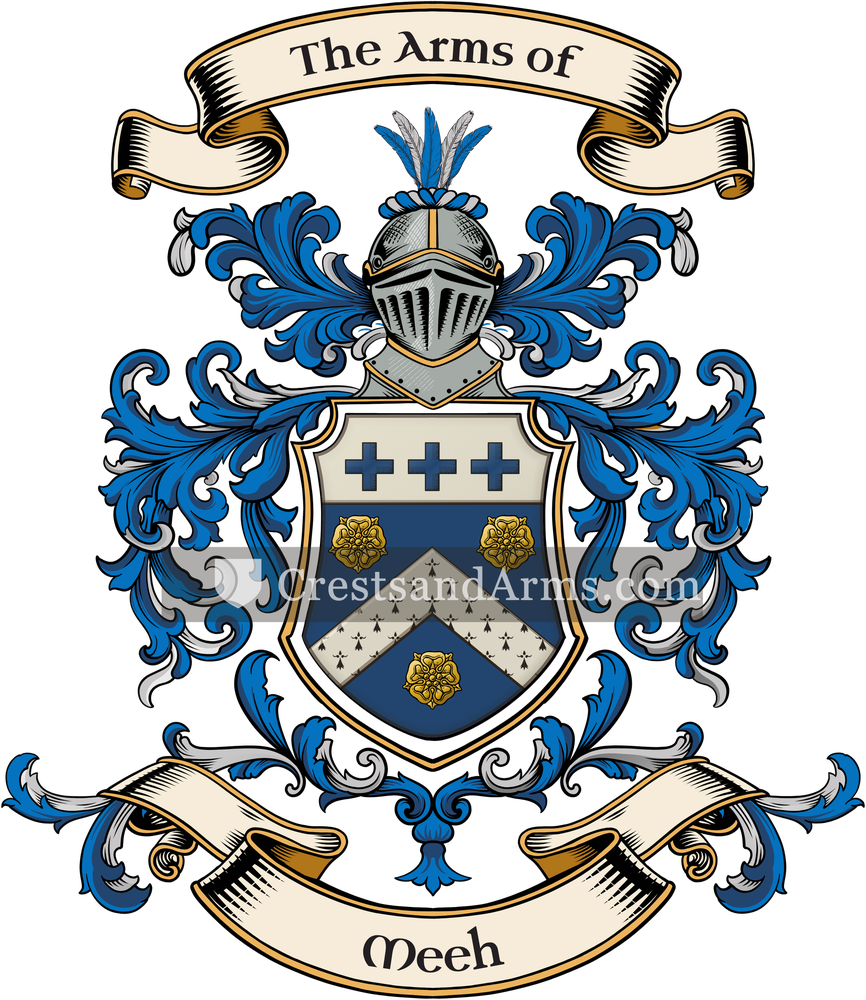 The Meeh coat of arms, drawn from the recorded blazon