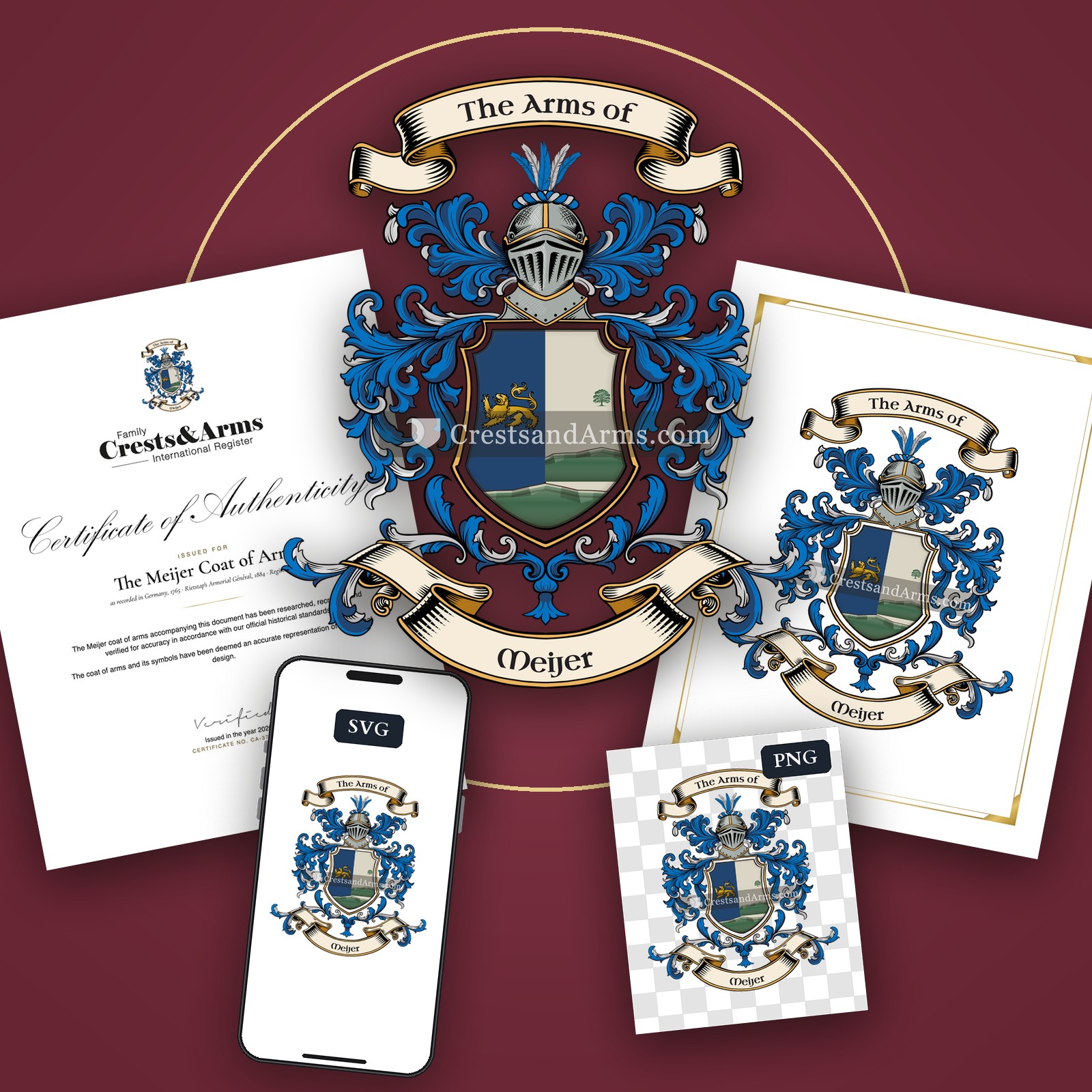 The Meijer arms on the coat of arms — digital pack