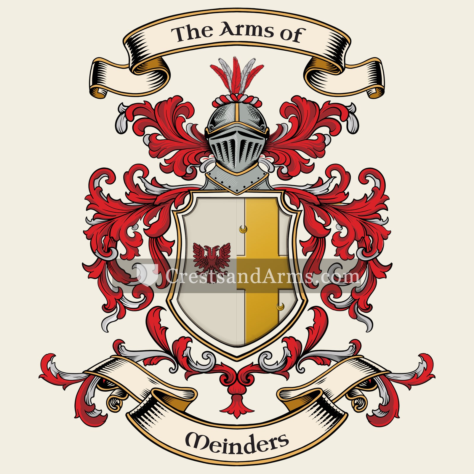 The Meinders coat of arms, drawn from the recorded blazon