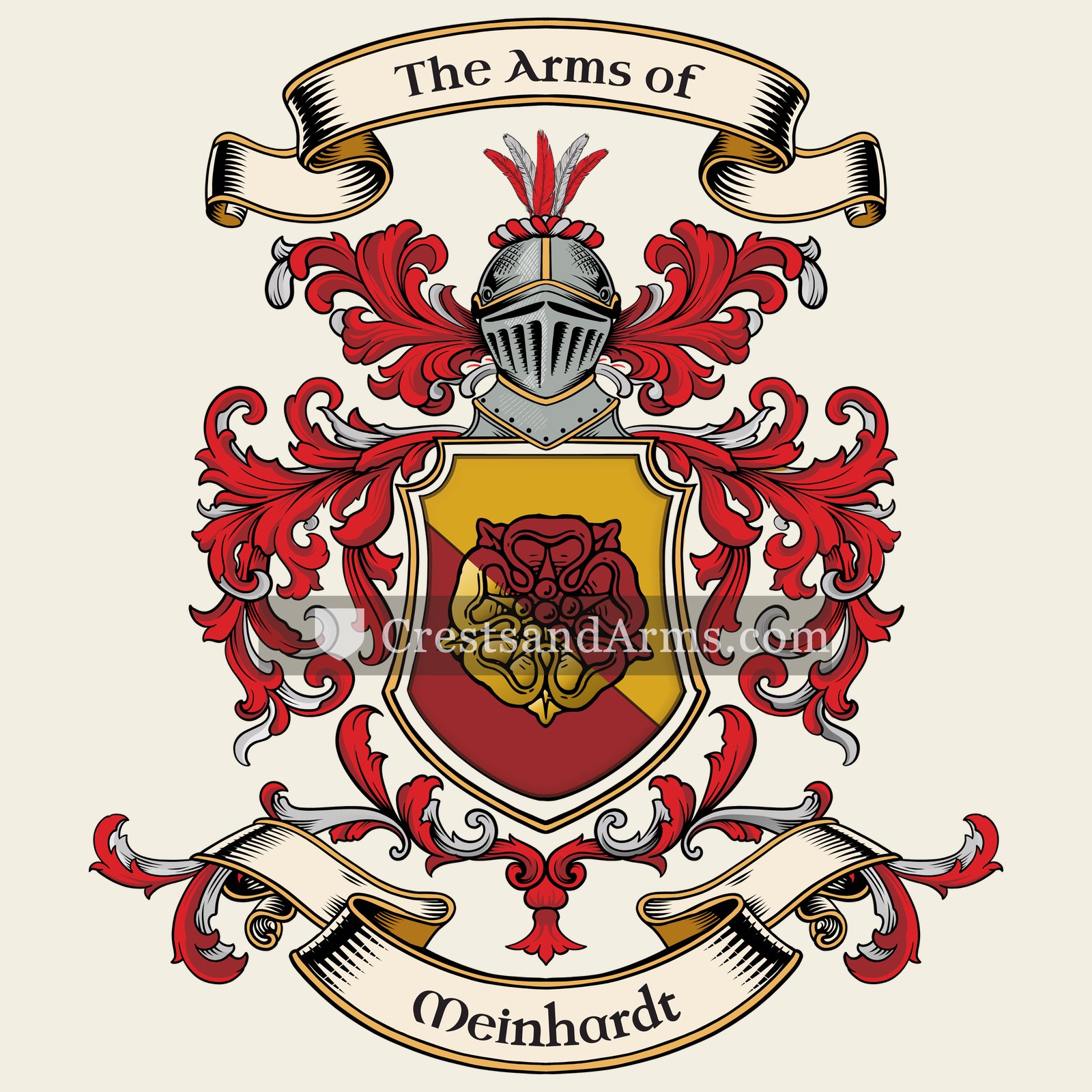 The Meinhardt coat of arms, drawn from the recorded blazon