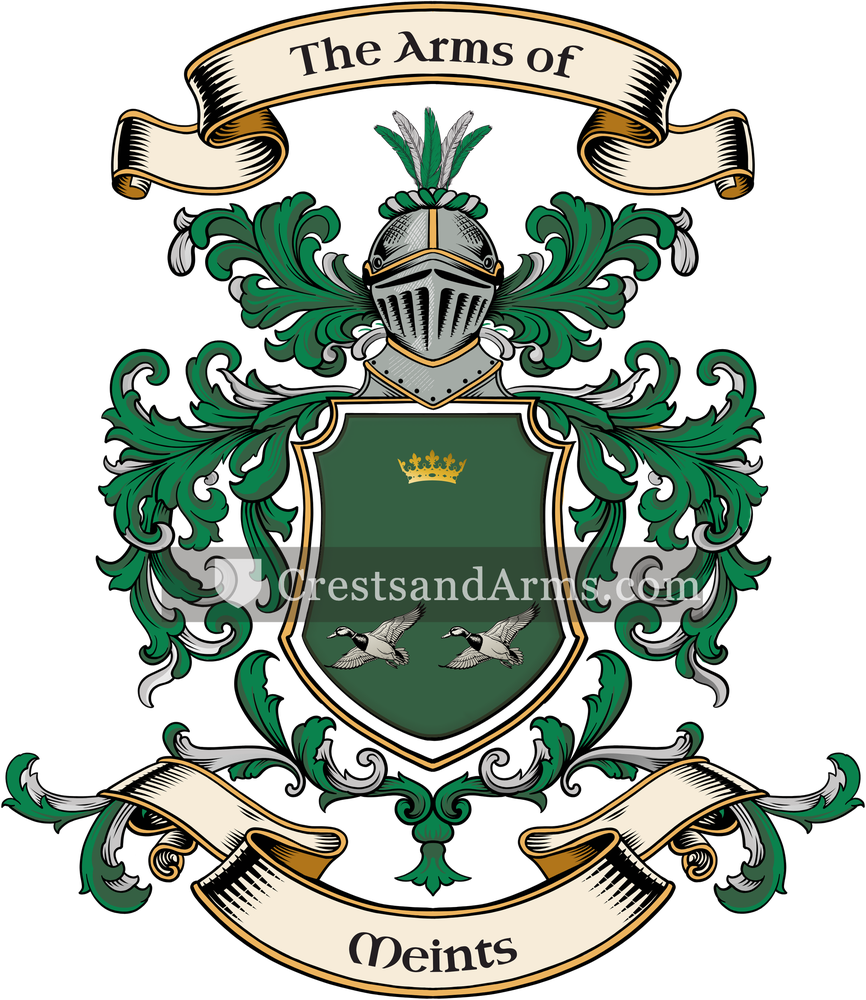 The Meints coat of arms, drawn from the recorded blazon