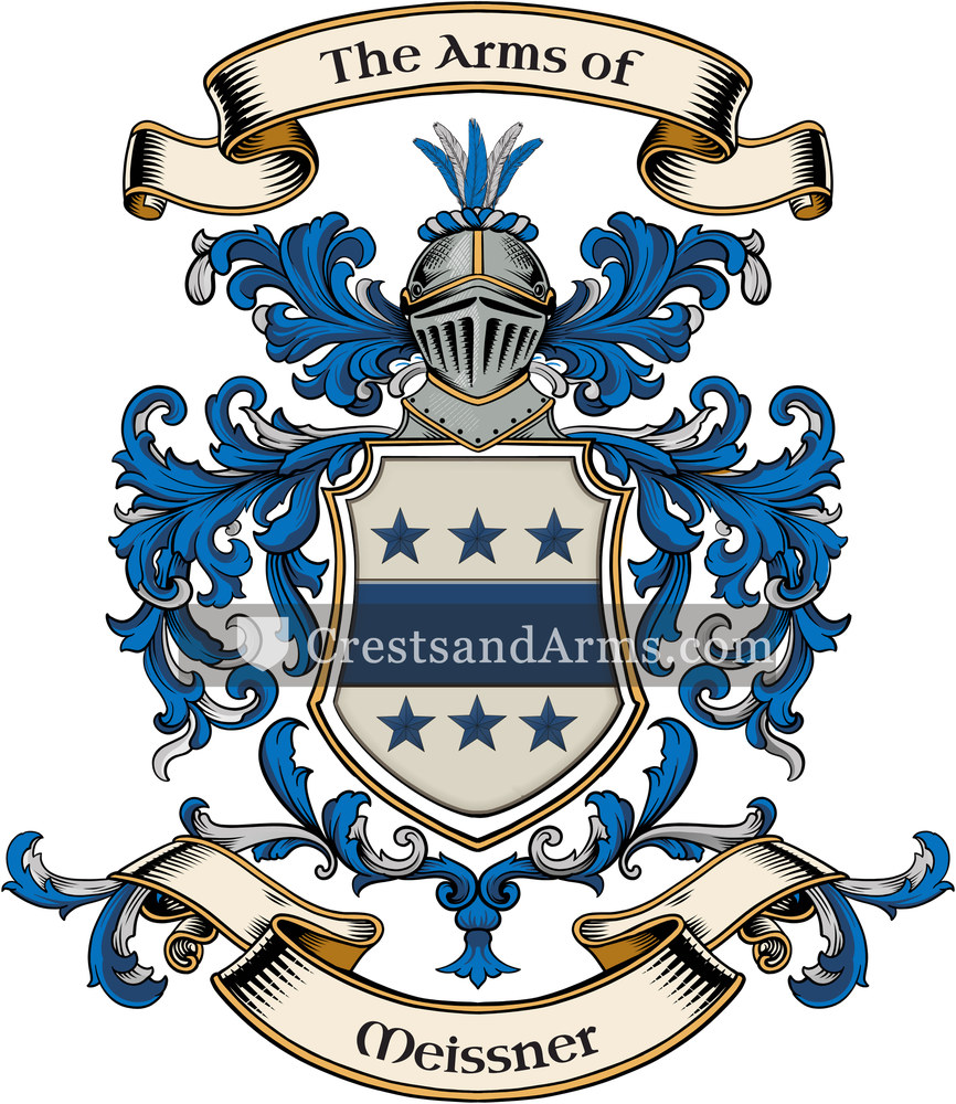The Meissner coat of arms, drawn from the recorded blazon