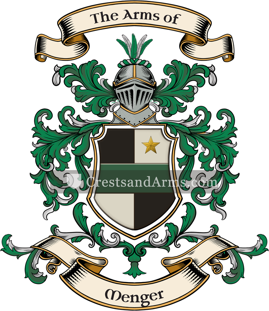 The Menger coat of arms, drawn from the recorded blazon