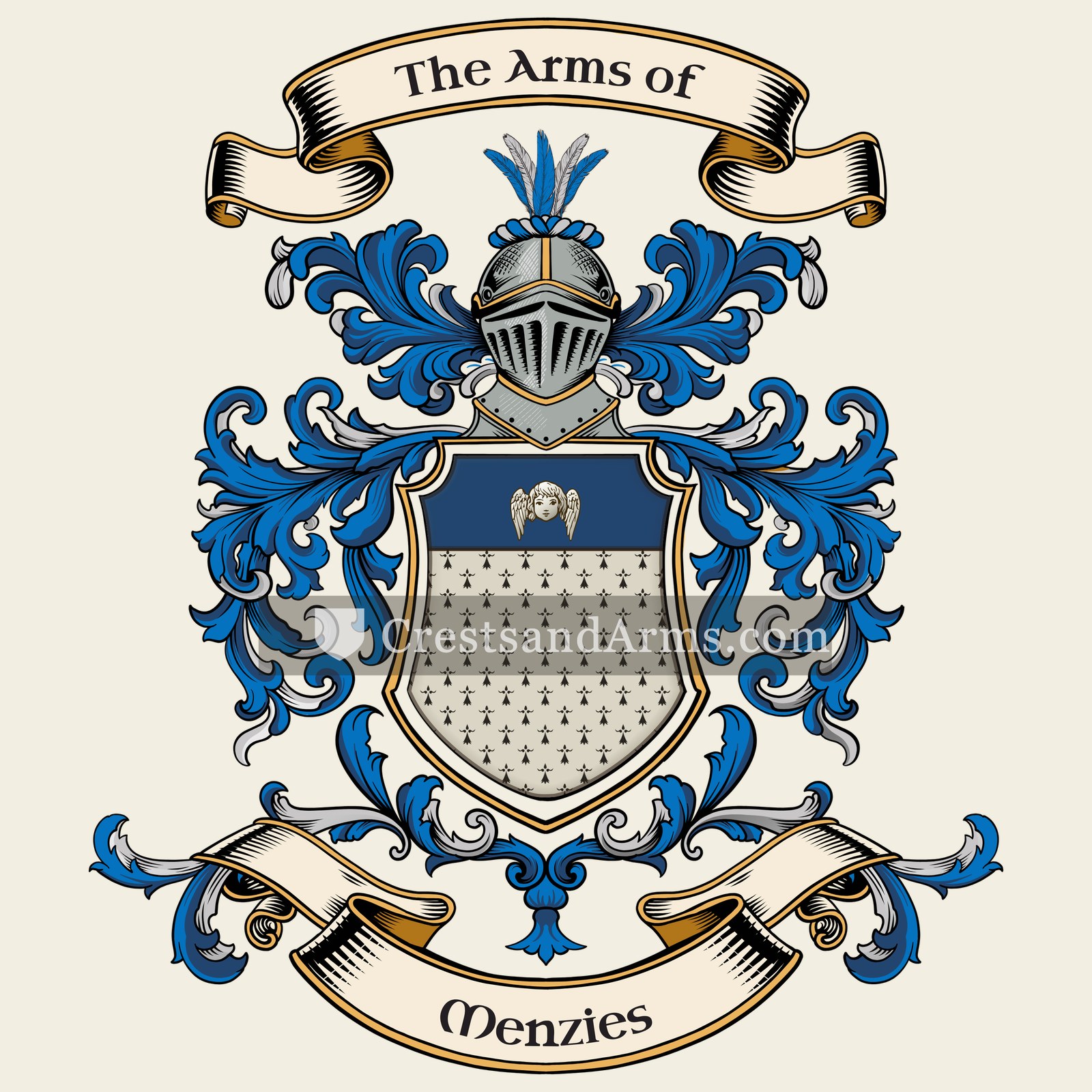 The Menzies coat of arms, drawn from the recorded blazon