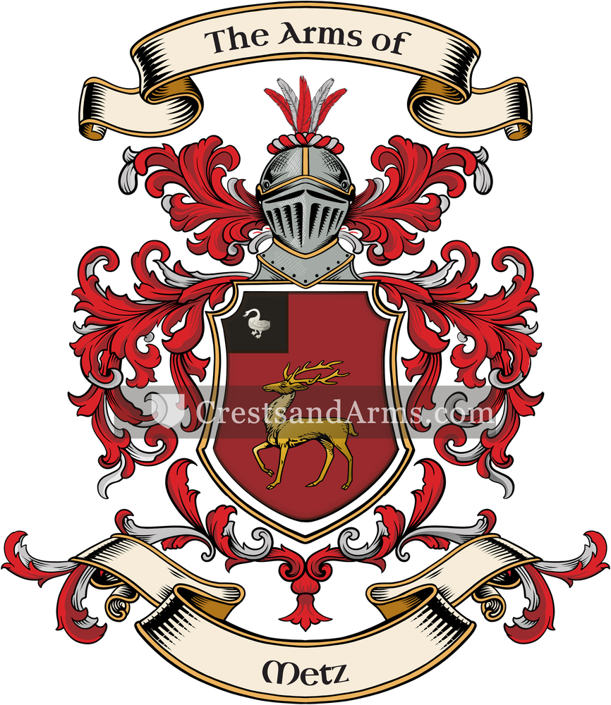 The Metz coat of arms, drawn from the recorded blazon