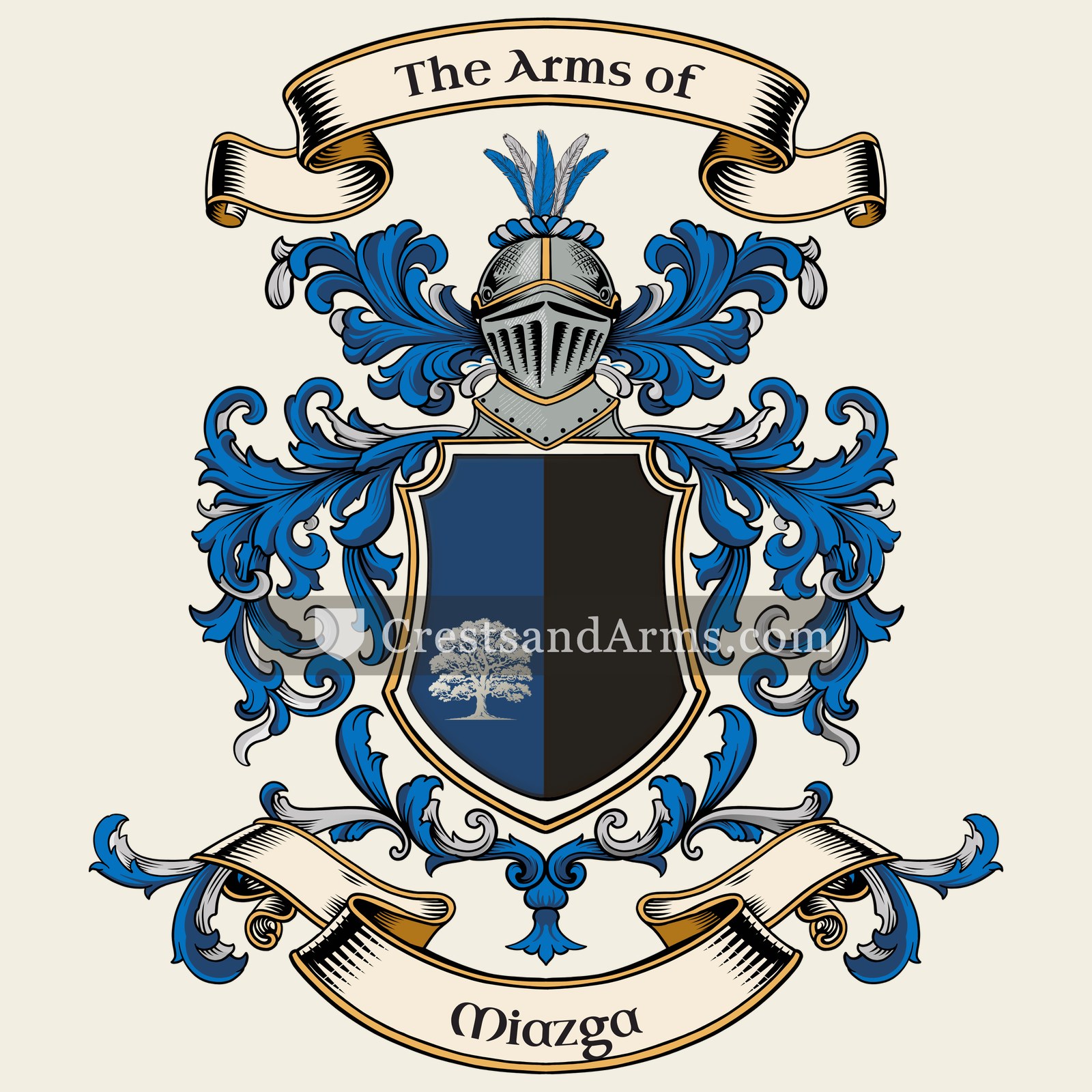 The Miazga coat of arms, drawn from the recorded blazon