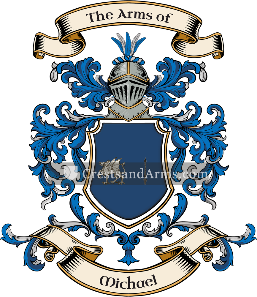The Michael coat of arms, drawn from the recorded blazon