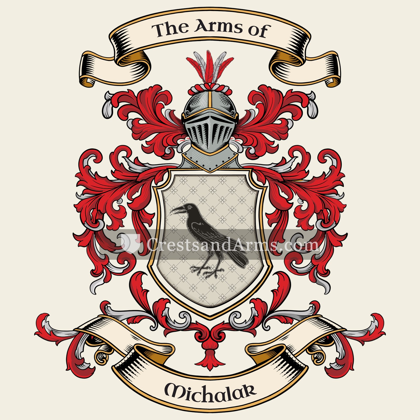 The Michalak coat of arms, drawn from the recorded blazon