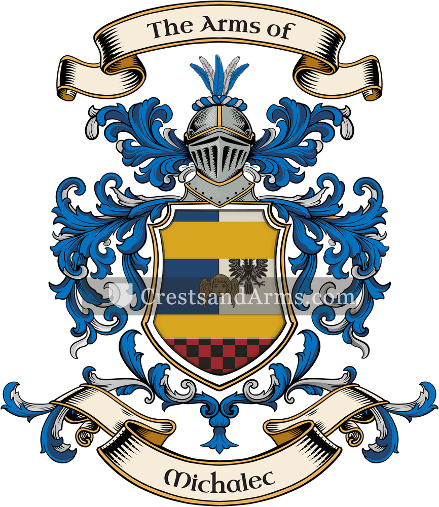The Michalec coat of arms, drawn from the recorded blazon