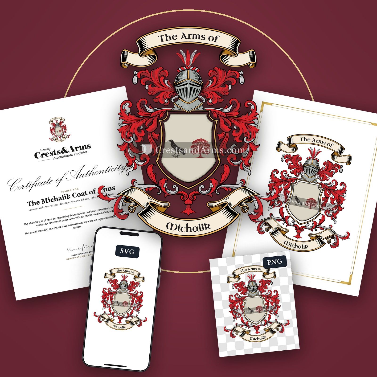 The Michalik arms on the coat of arms — digital pack