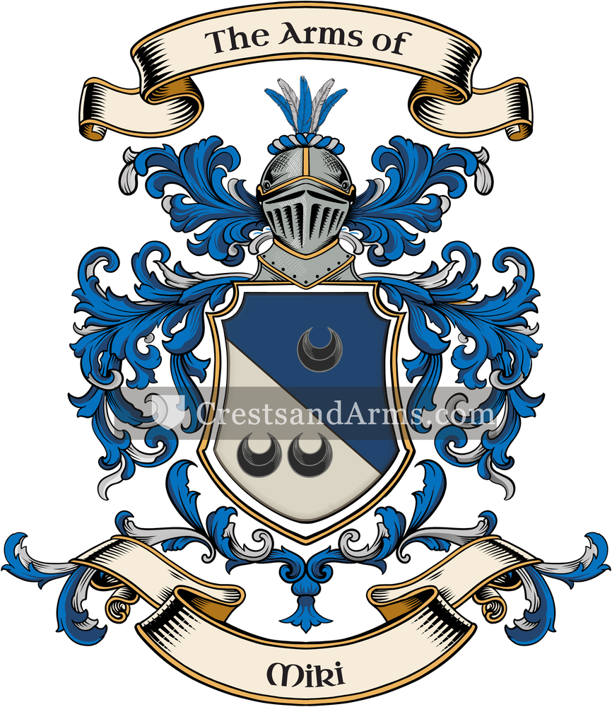 The Miki coat of arms, drawn from the recorded blazon