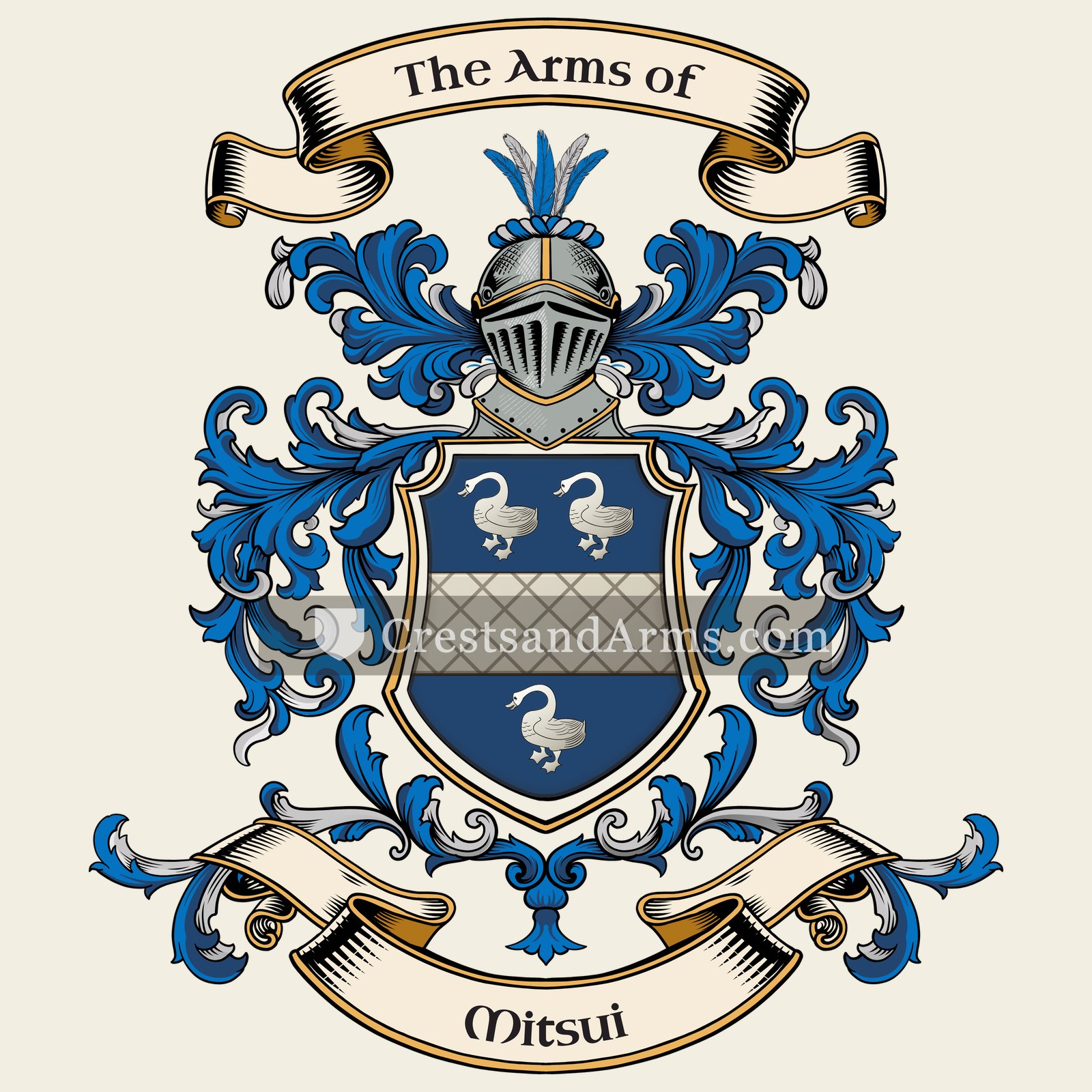 The Mitsui coat of arms, drawn from the recorded blazon