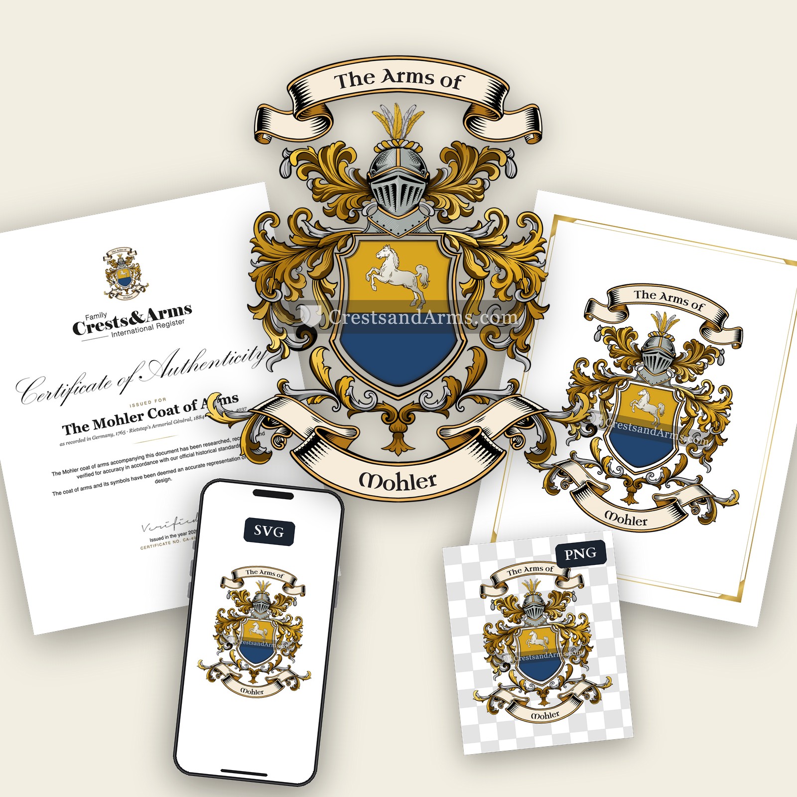 The Mohler arms on the coat of arms — digital pack