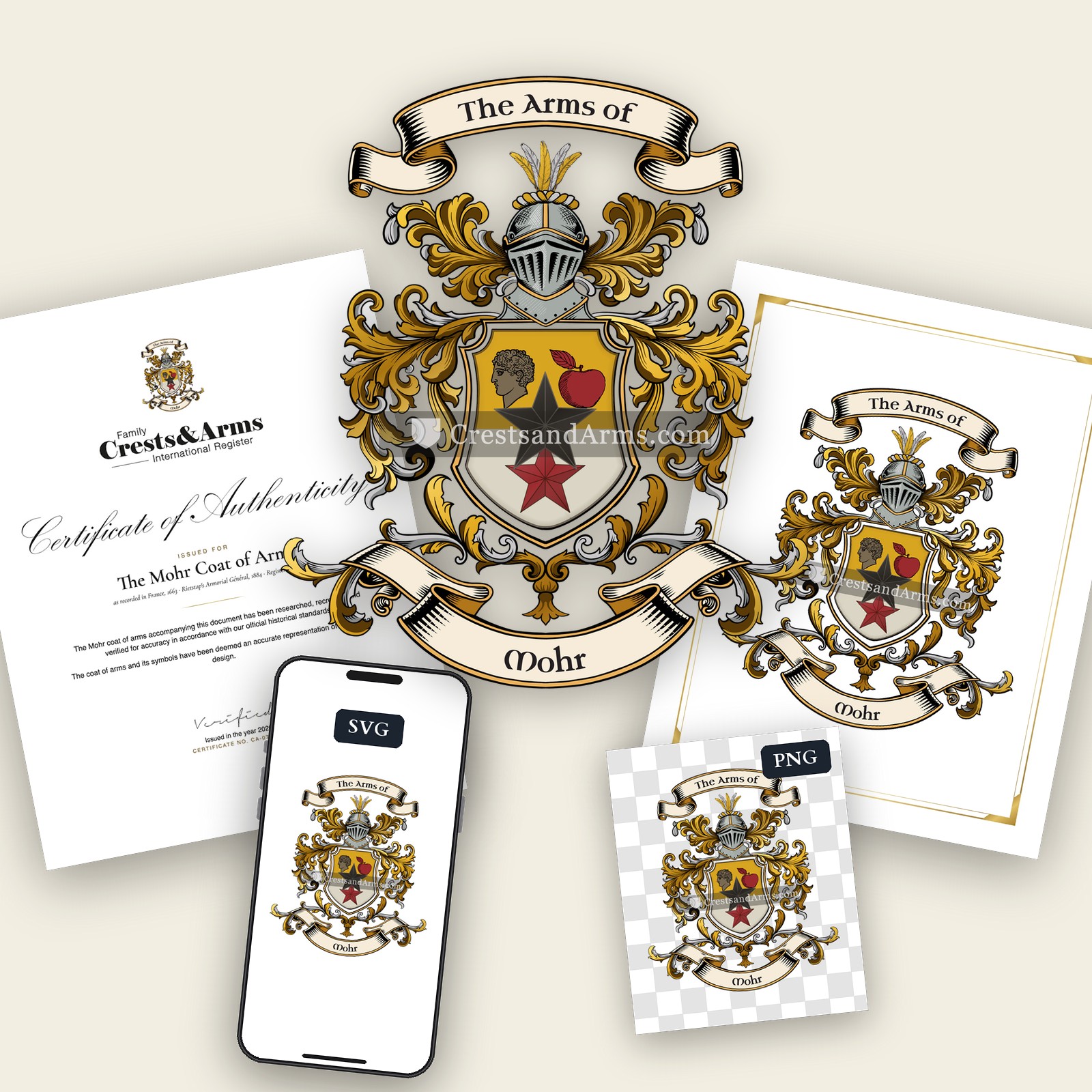 The Mohr arms on the coat of arms — digital pack