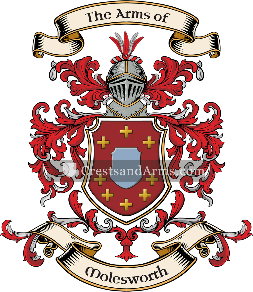 The Molesworth coat of arms, drawn from the recorded blazon