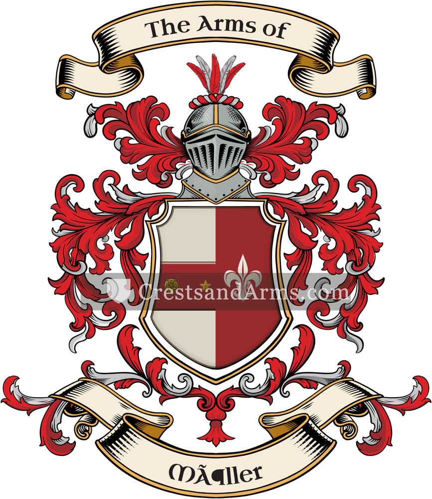 The Möller coat of arms, drawn from the recorded blazon