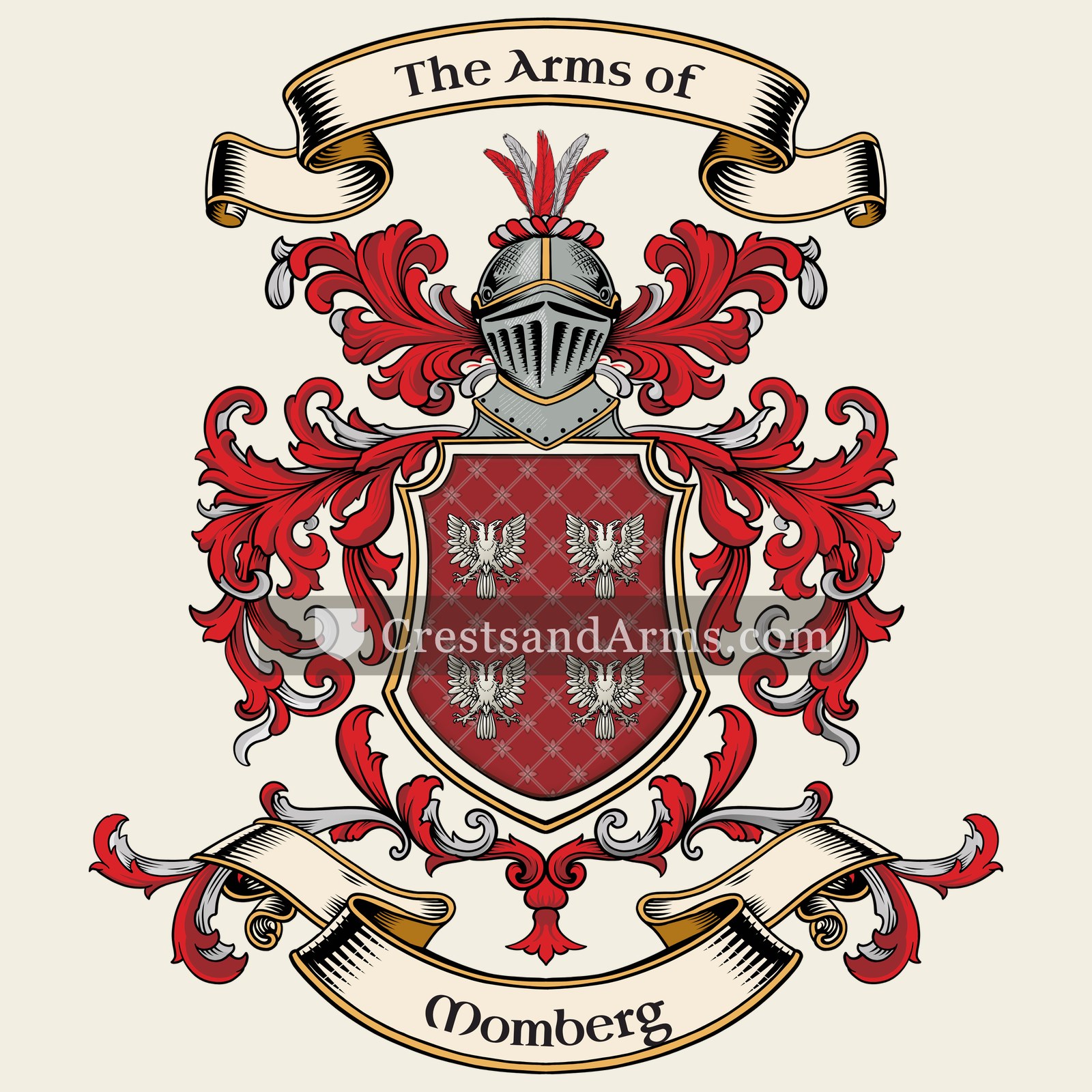 The Momberg coat of arms, drawn from the recorded blazon