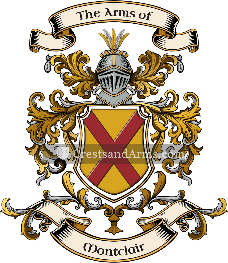 The Montclair coat of arms, drawn from the recorded blazon