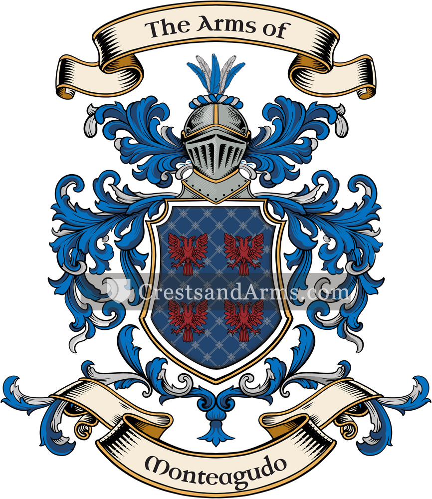 The Monteagudo coat of arms, drawn from the recorded blazon