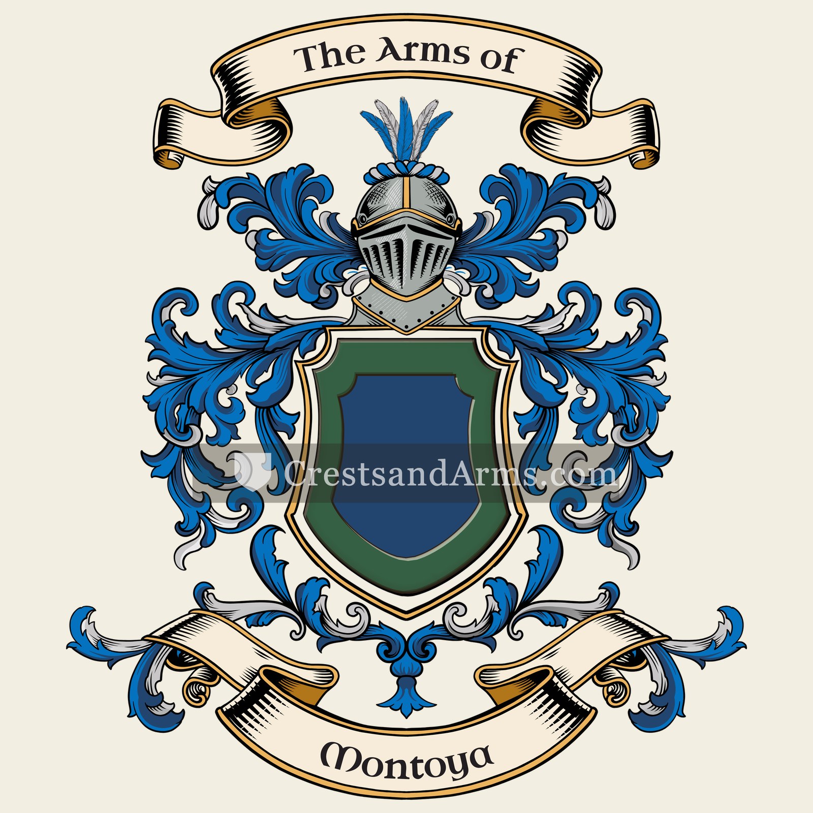 The Montoya coat of arms, drawn from the recorded blazon