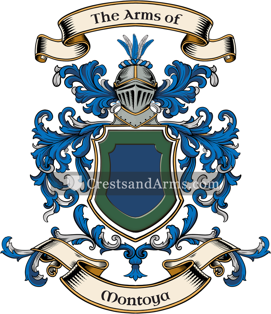 The Montoya coat of arms, drawn from the recorded blazon