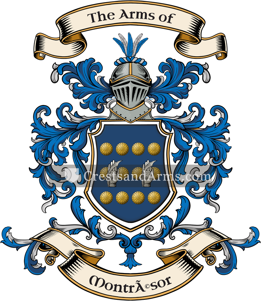 The Montrésor coat of arms, drawn from the recorded blazon