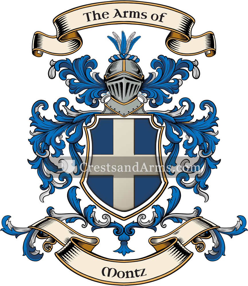 The Montz coat of arms, drawn from the recorded blazon