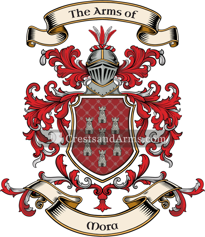 The Mora coat of arms, drawn from the recorded blazon