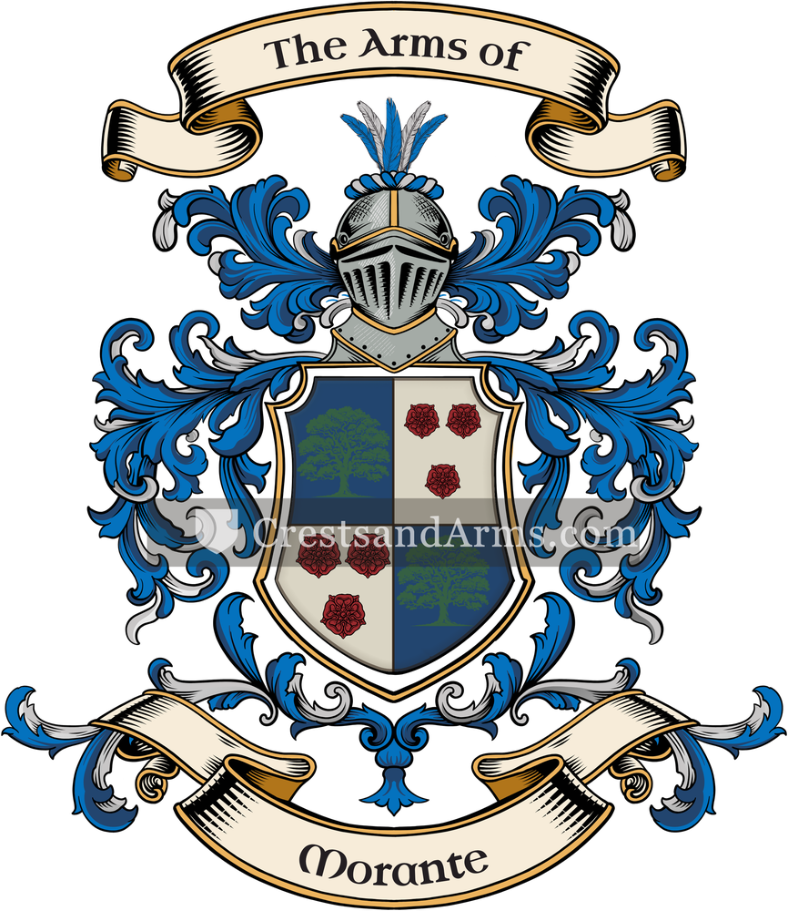 The Morante coat of arms, drawn from the recorded blazon
