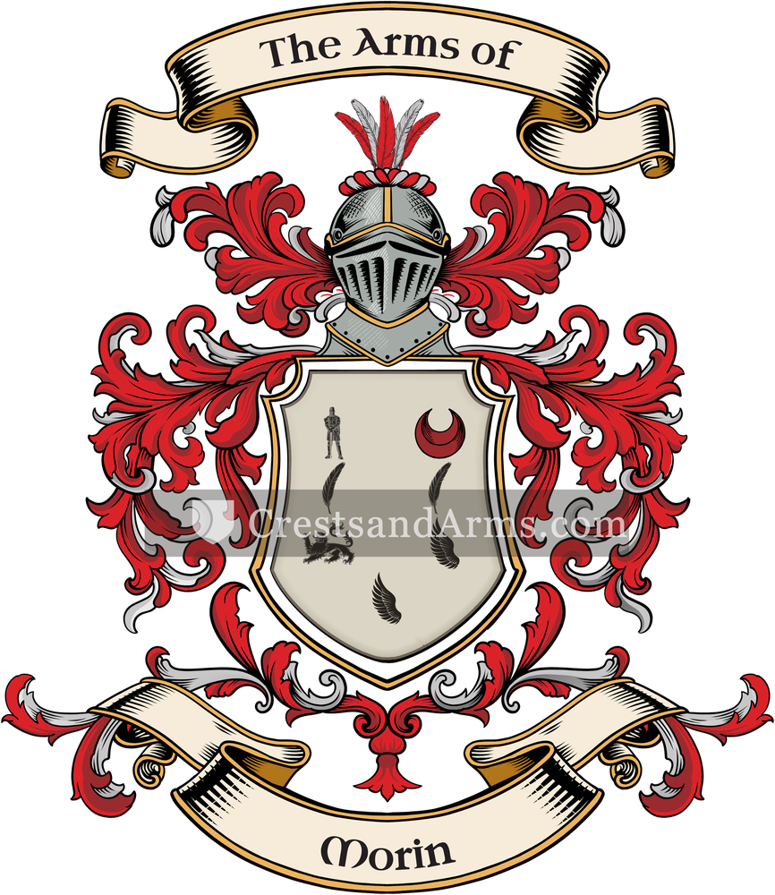 The Morin coat of arms, drawn from the recorded blazon
