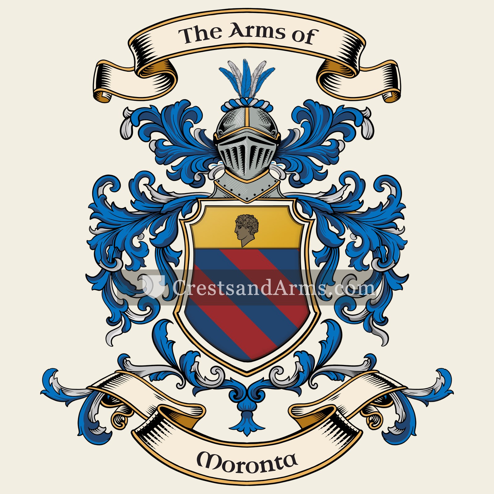 The Moronta coat of arms, drawn from the recorded blazon