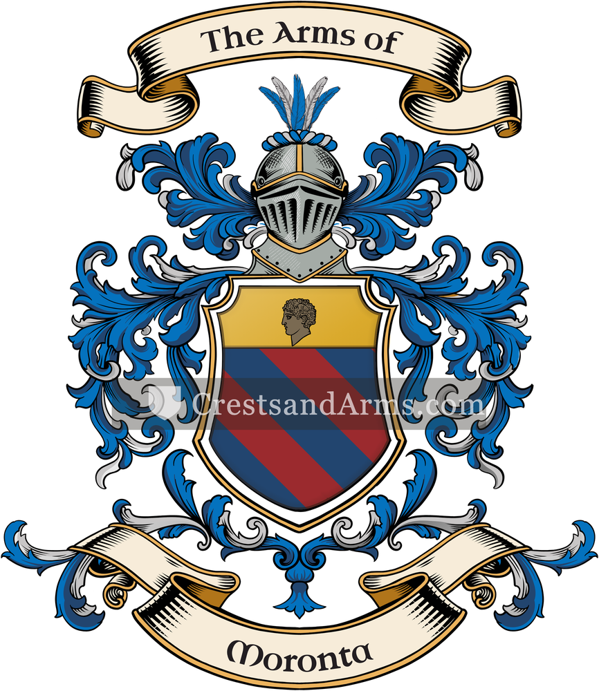 The Moronta coat of arms, drawn from the recorded blazon