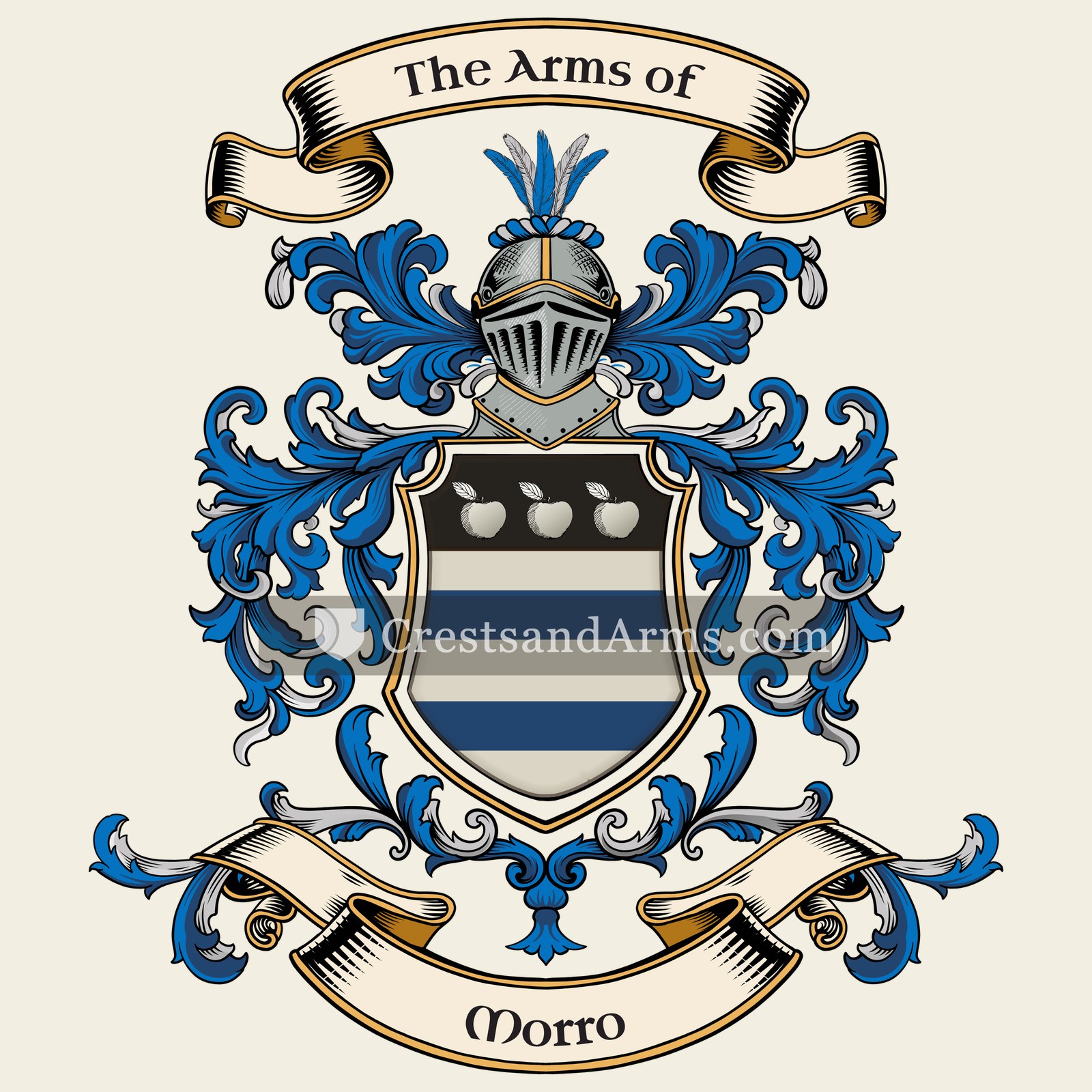 The Morro coat of arms, drawn from the recorded blazon