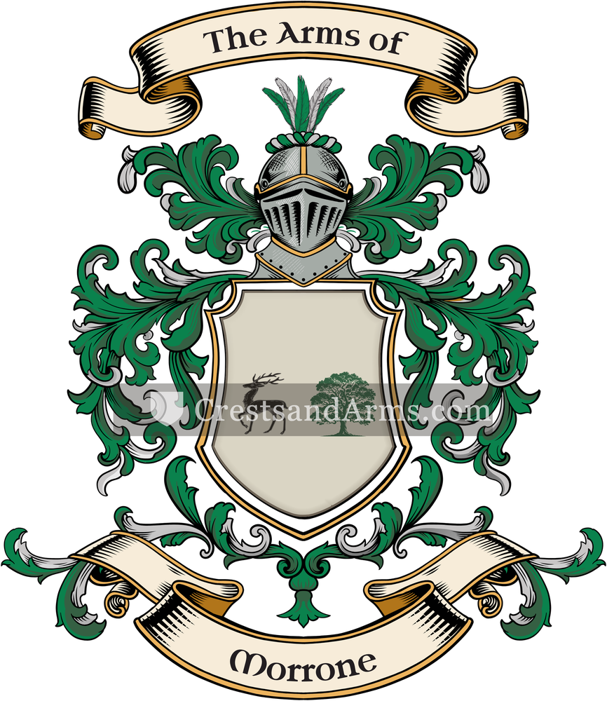 The Morrone coat of arms, drawn from the recorded blazon