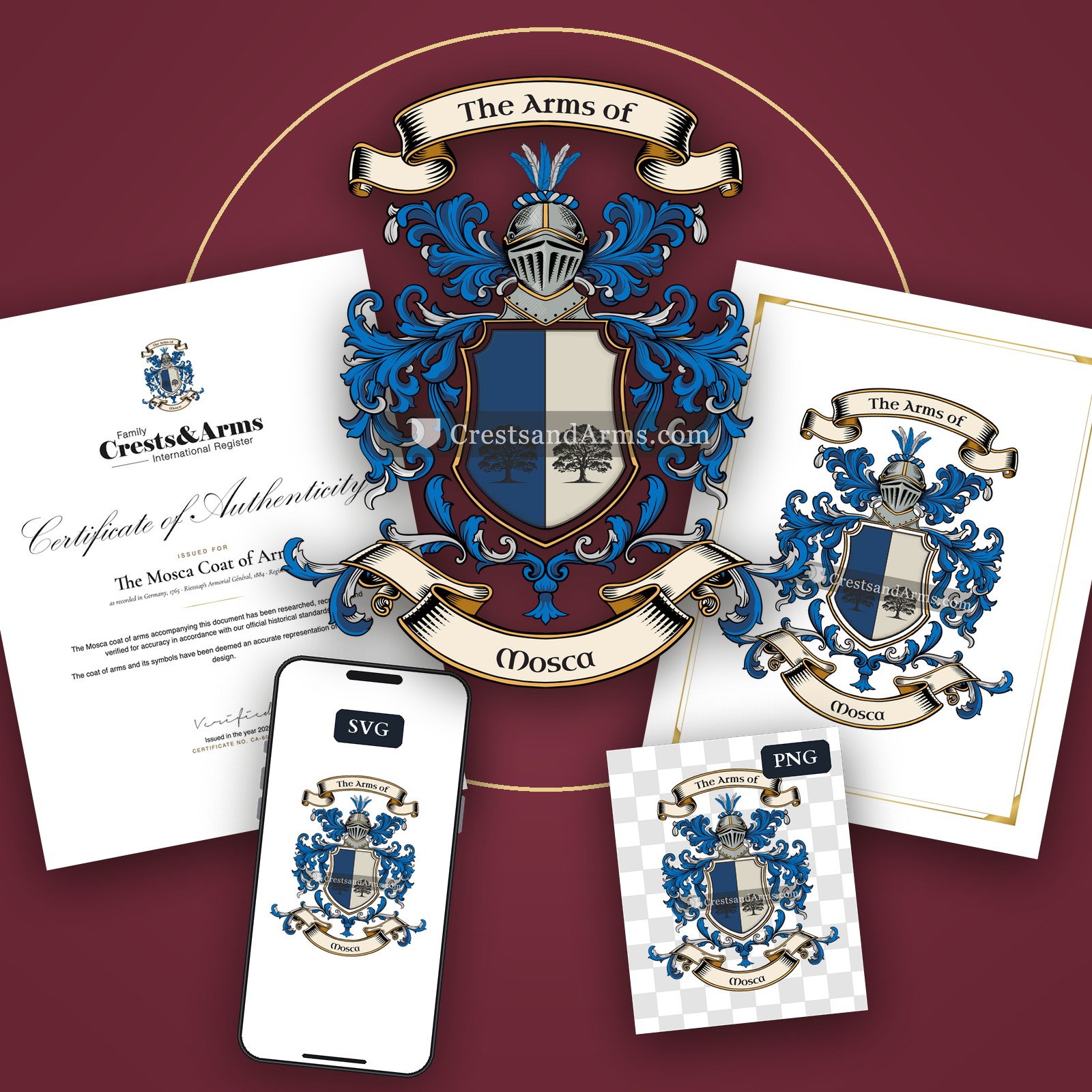 The Mosca arms on the coat of arms — digital pack