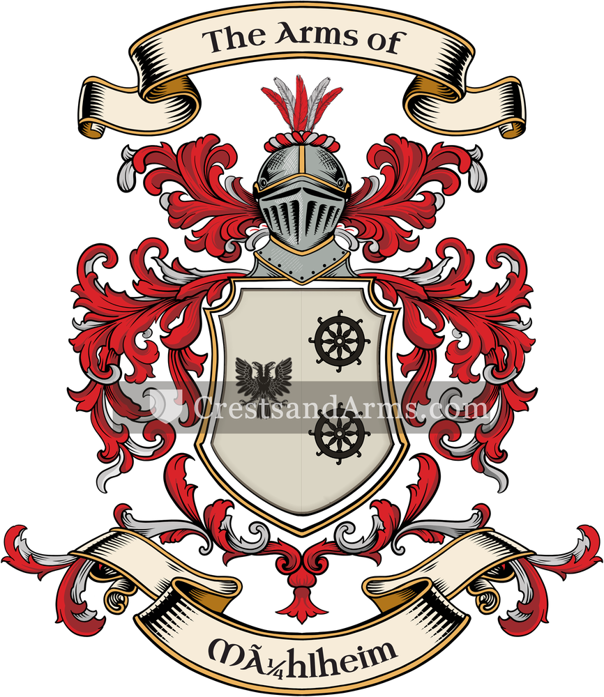 The Mühlheim coat of arms, drawn from the recorded blazon